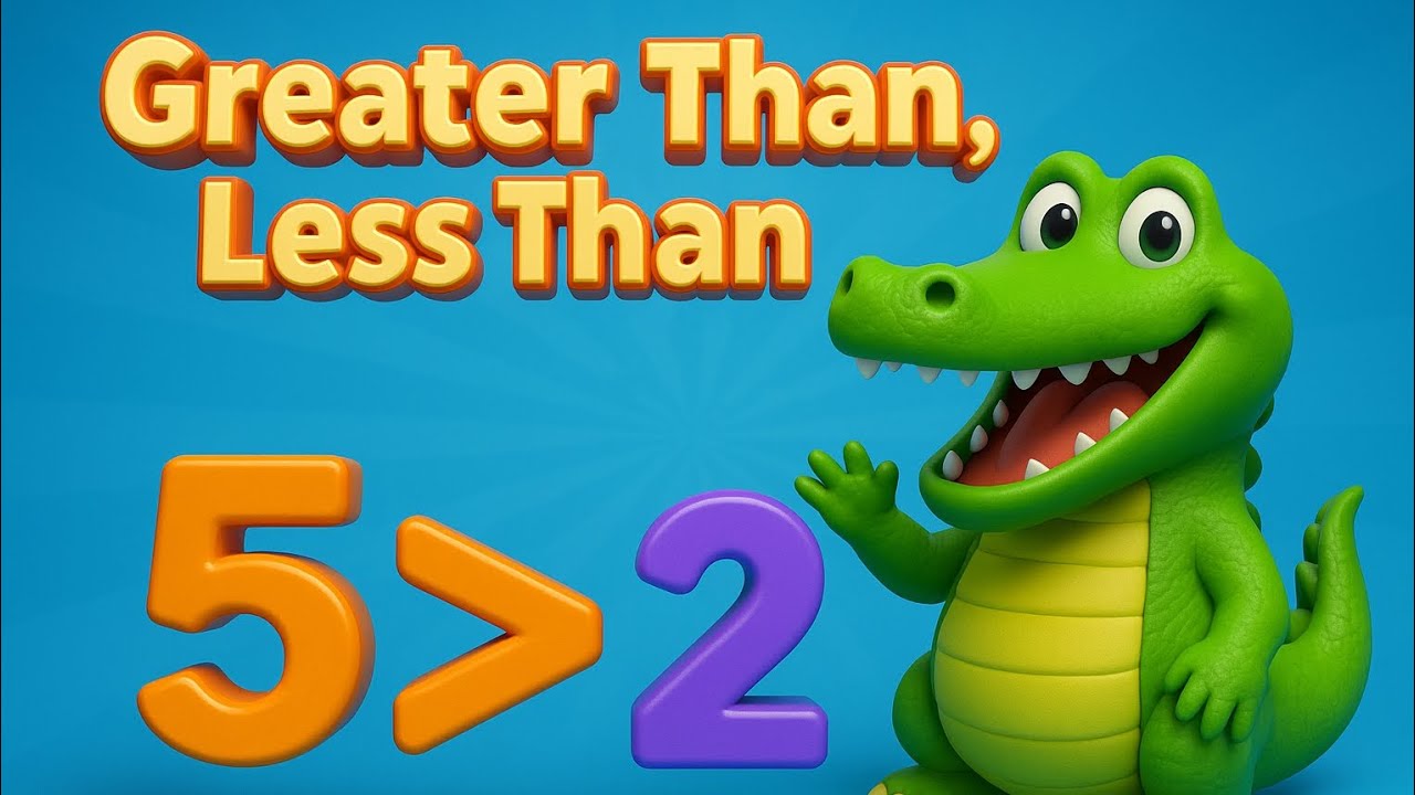 Greater Than Less Than Song for Kids | Alligator Math Song | Numbers Comparison