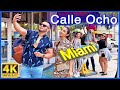 4k WALK Calle 8 MIAMI Florida CUBA in USA slow tv TRAVEL VLOG
