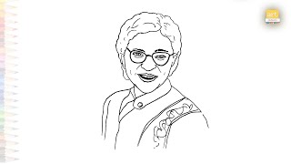 Rosa Parks drawing EASY 01 | Art tutorial | How to draw Rosa Parks face step by step | #artjanag