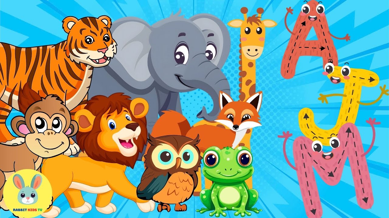 Alphabet Animals | Animal Sounds Song and More | Nursery Rhymes for ...