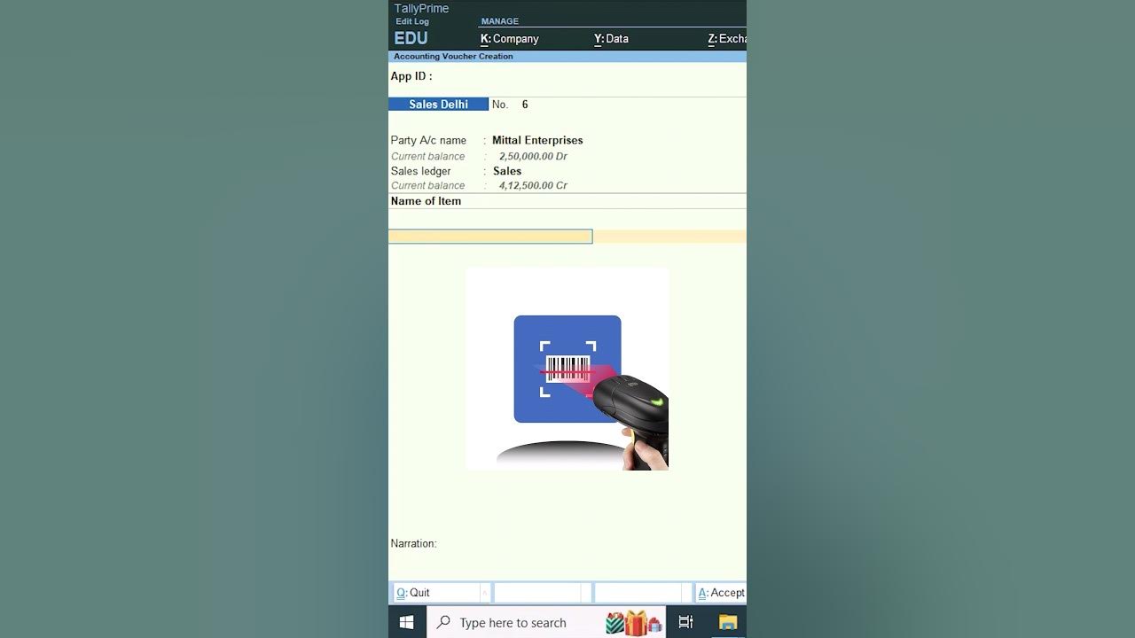 Tally Prime Barcode Scanning Accelerate Billing for Swift and