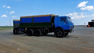картинка: Расход топлива пустого Камаза с прицепом. Затяжка клиньев. Обновки в Камазе, поездка домой!