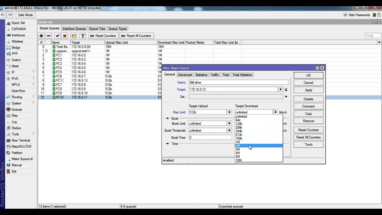 How to Bandwidth control with MikroTik router normal process 03 (a ...