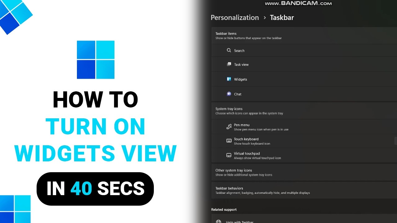 How to Turn On Widgets View on Windows [NEW] - YouTube
