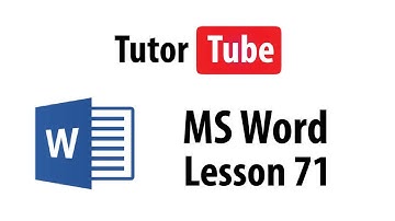 MS Word Tutorial - Lesson 71 - Ribbon Customizing
