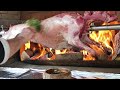  best roast of whole lamb  over a wood fire  with subtitles asmr cooking recipe