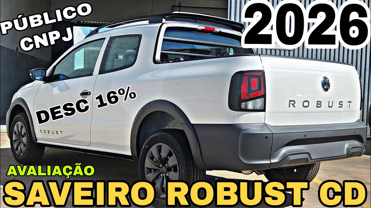 NOVA VW SAVEIRO ROBUST CABINE DUPLA JÁ 2026 EM DETALHES | Custo Benefício para Produtor Rural!!!