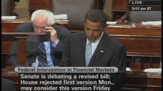 Barack Obama in the Senate Oct 1 2008 (1 of 2)