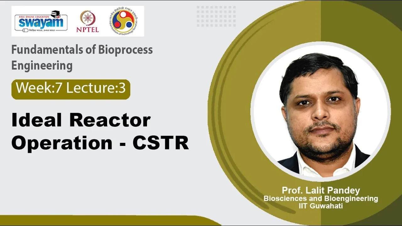 Lec 33: Ideal reactor operation - CSTR