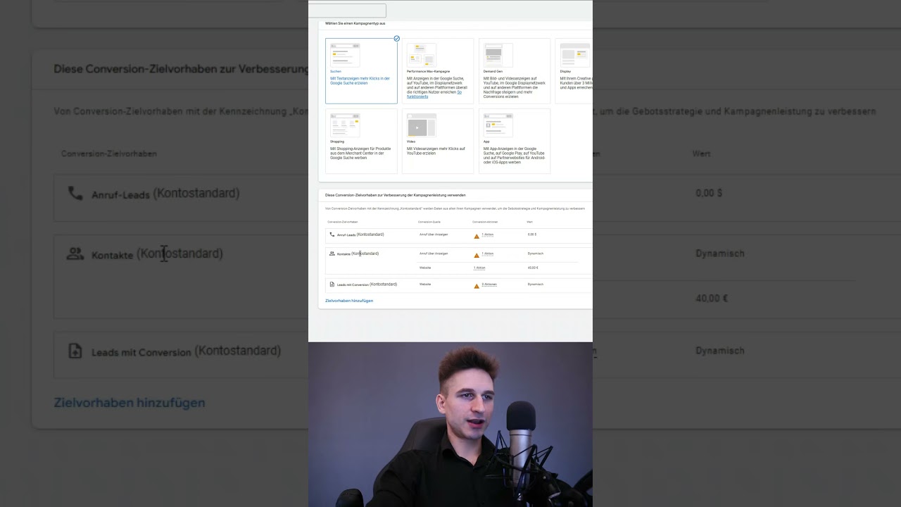 Google Ads Conversion-Ziele optimale verwenden