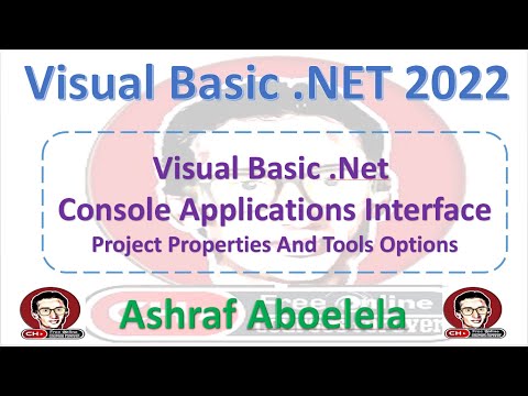 Visual Basic  Net 2022  8  Visual Basic  Net Console Applications Interface and Project Properties