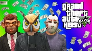 GTA 5 Heists #1: Stealing the Plane & Prison Bus! (GTA 5 Online Funny Moments) [Part 1]