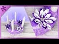 DIY How to make Advent wreath out of ribbon (ENG Subtitles) - Speed up #538