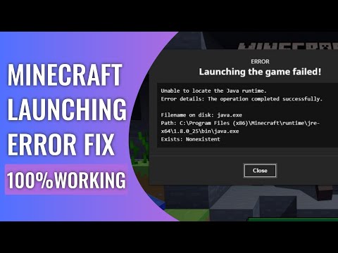 MINECRAFT UNABLE TO LOCATE JAVA RUNTIME ERROR (NEW FIX) | How To Fix Error Launching The Game Failed
