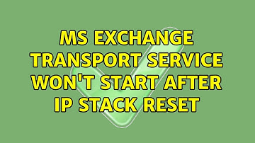 MS Exchange Transport Service won