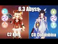 Klee Overvape and Columbina Lunar-Hyperbloom | 6.3 Abyss (Genshin)