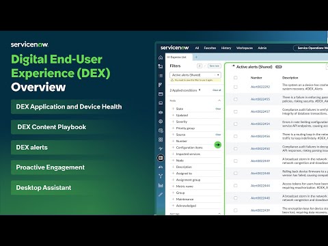 Digital End-User Experience (DEX) overview
