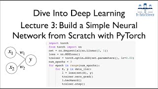 Dive Into Deep Learning - Lecture 3: Build a Simple Neural Network from Scratch with PyTorch