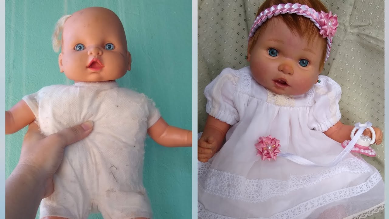 transformei uma boneca comum que ia para o lixo em um bebê reborn #dolixoaoluxo