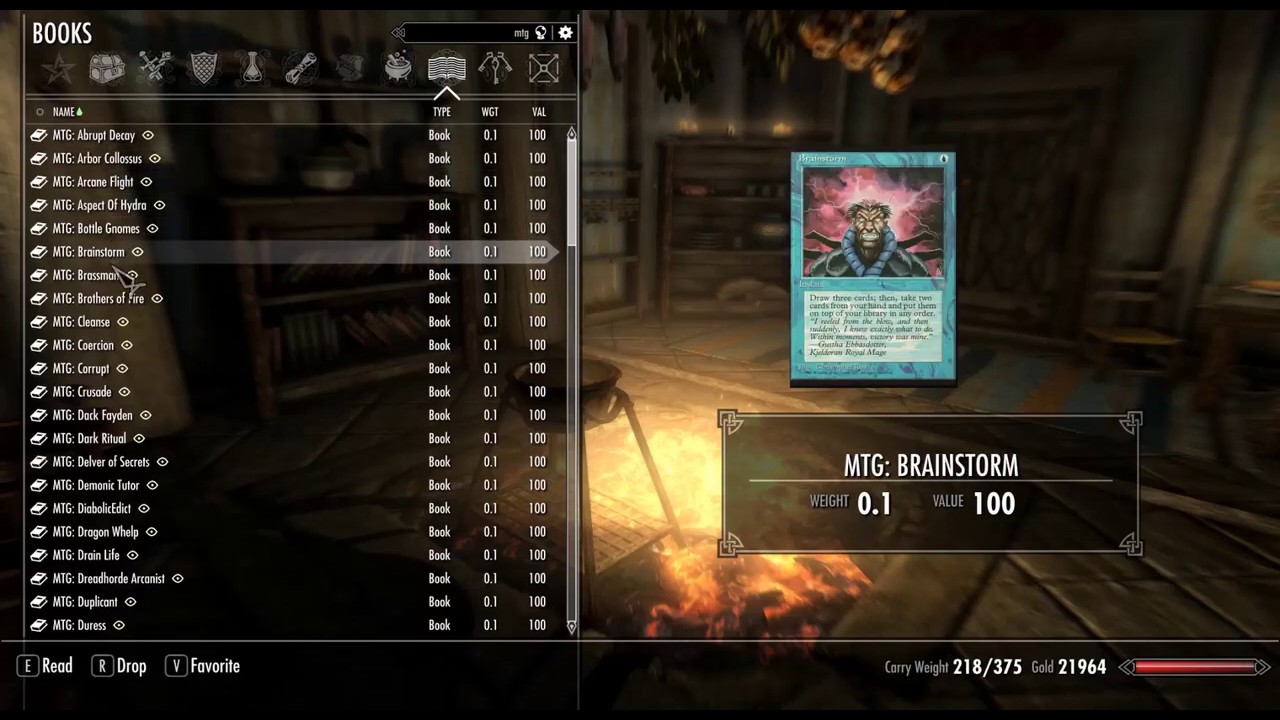 skyrim mtg cards Altered Art main image 0