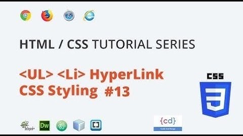 HTML CSS Tutorial in Hindi #14 || ul, li, hyperlink style, hover effect in css