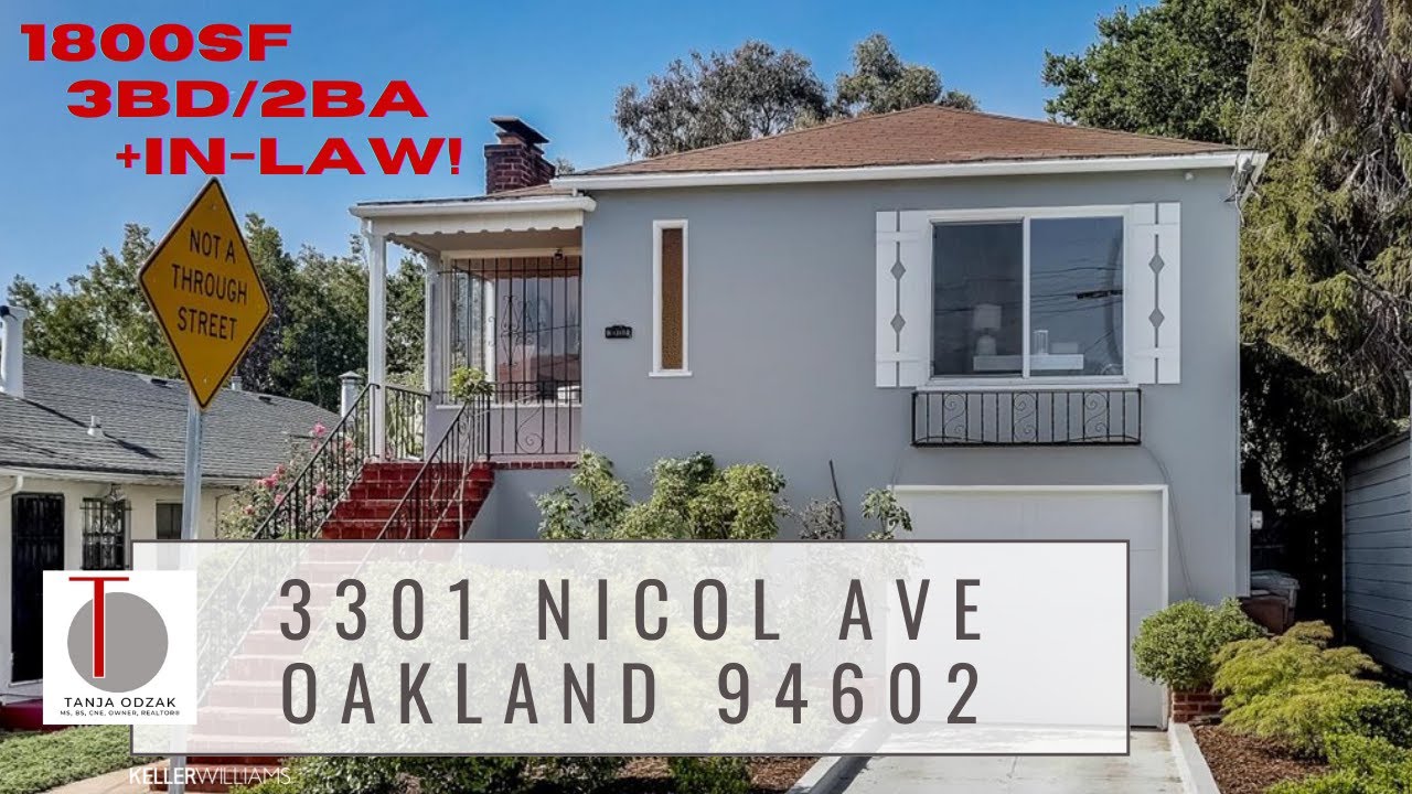 Homes for Sale in Oakland CA - 3301 Nicol Ave  (3bd | 2 ba | approx 1763sf)