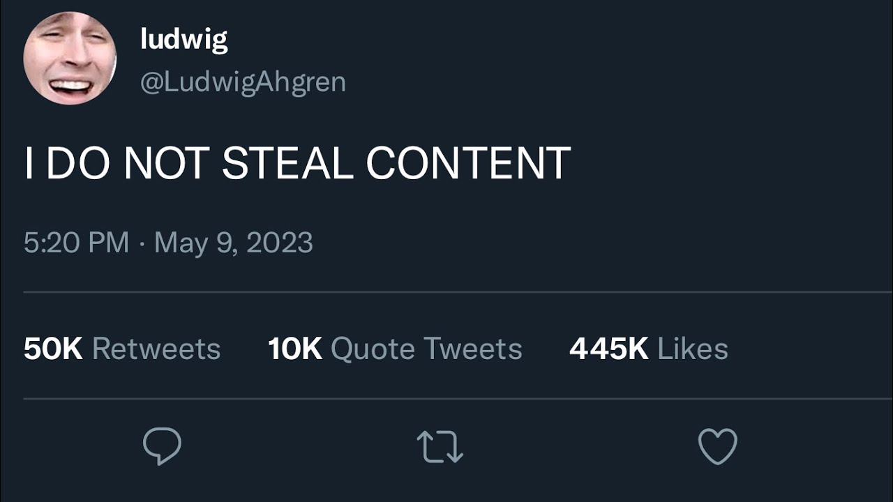 Ludwig Addresses the "Stealing Content" Allegations