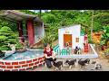 Amazing DIY Dog House Build with Bricks and Cement | Perfect Puppy Home Next to Aquarium