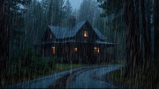 🔴 Rain on a Tin Roof for Sleeping 24/7, Deep Sleep with Heavy Rain & Thunder on Metal Roof at Night