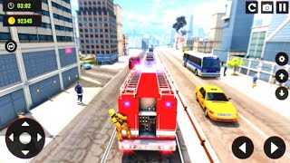 Kebakaran Besar Kilang Minyak Membutuhkan Truk Panjang Pemadam Kebakaran - Game Mobil Truk screenshot 3