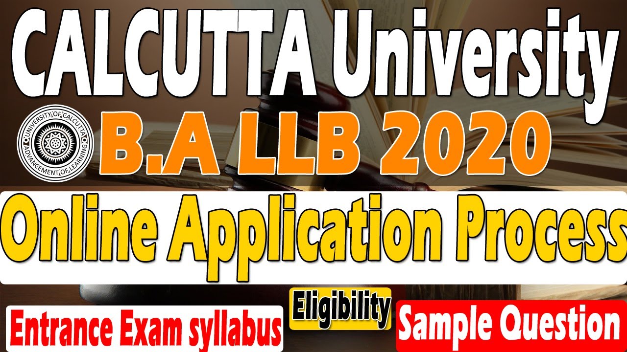 Calcutta University BA LLB Admission 2020 | CU LLB Entrance Exam | BA ...