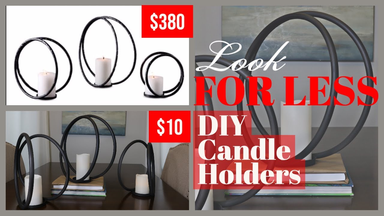 Dollar Tree DIY Candleholders/How To Upcycle Hula Hoop YouTube