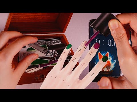 Paper Nail 상황극 ASMR｜팅글돋는 오버워치 키리코 수제북 ASMR｜통화 목소리