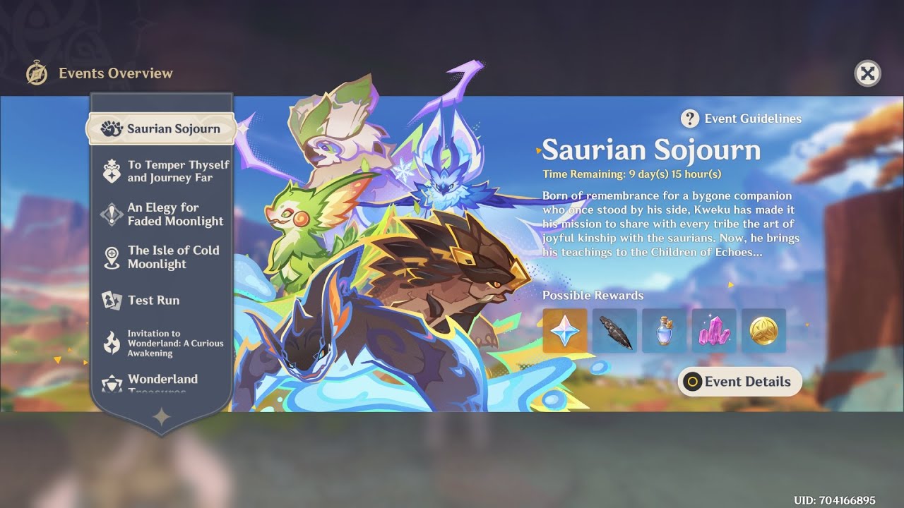 Genshin Impact 6.1 Event - Saurian Sojourn - Diving Under Roiling Waves - Day 1