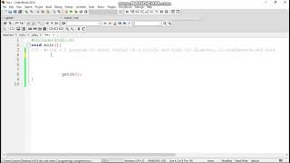 C program to enter Radius of a circle and find it's diameter , circumference & Area 💥