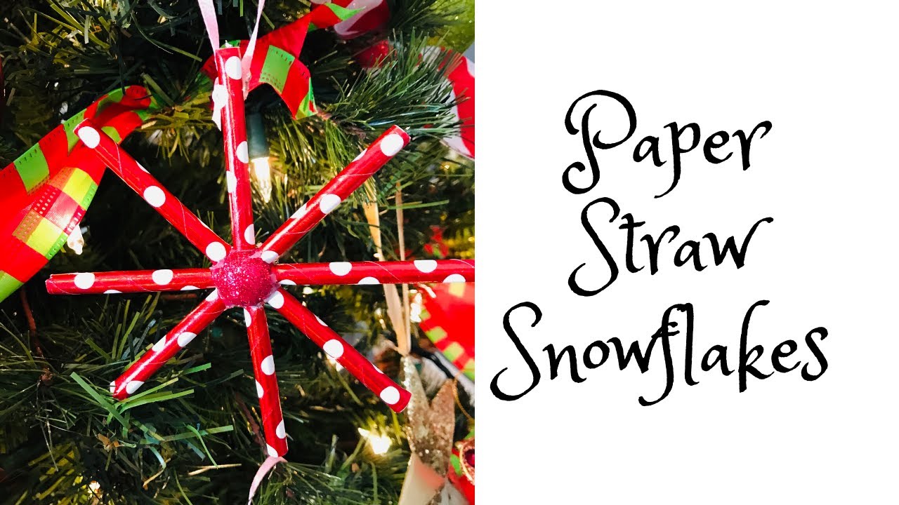 Snowflake Wreath from Paper Straws