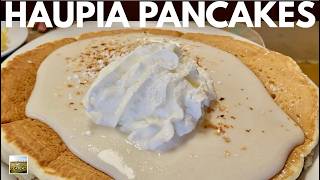 We Tried the Famous HAUPIA PANCAKES from Hawaiian Style Cafe!