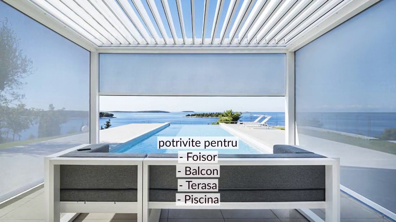 Sisteme de umbrire Zipscreen pentru Pergole Bioclimatice. Pergole de Lux