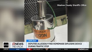 Man arrested after homemade explosive device found during traffic stop