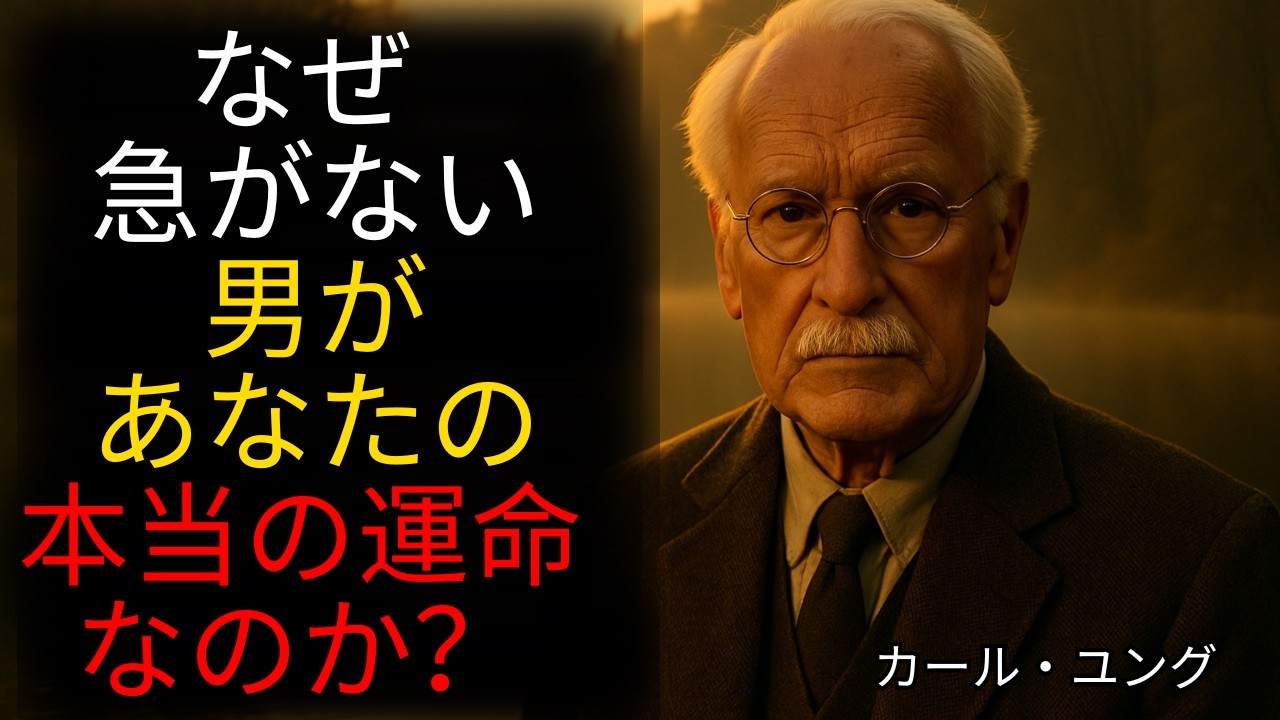 「愛はゆっくりやってくる」急がない男こそ、あなたの本当の運命｜ユング心理学と“愛される準備”｜魂のつながりと成熟した恋愛