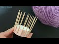 Hand Embroidery Amazing Trick - Easy Woolen Flower with Tooth pick - DIY Craft Ideas