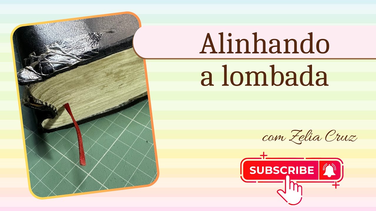 Alinhando a lombada - Curso Reforma de Bíblia.