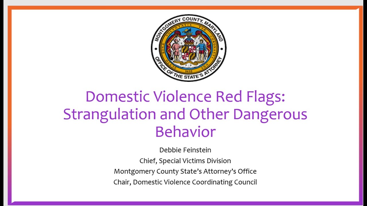 Webinar: Domestic Violence Red Flags-  Strangulation and Other Dangerous Behavior