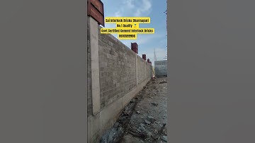 INTERLOCKBRICKS COMPOUND WALL #interlockbricks#interlockingbricks#compoundwall#viralshorts#reels#sai