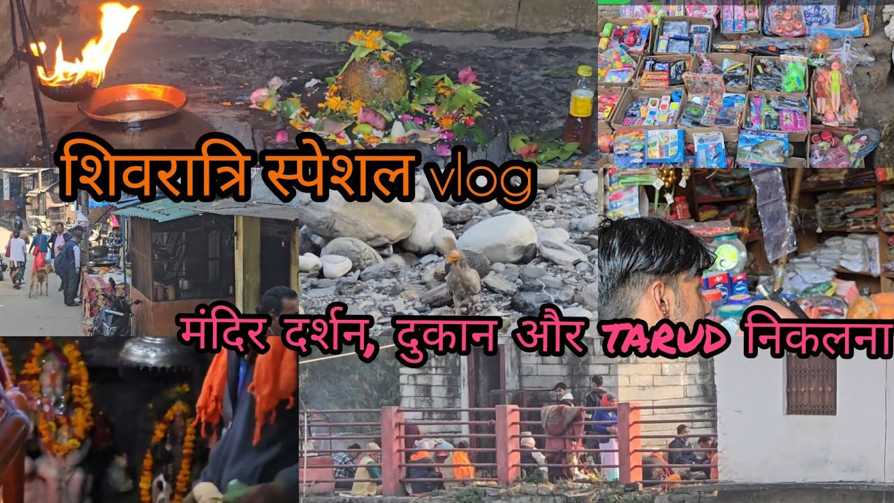 महाशिवरात्रि स्पेशल Vlog | मंदिर दर्शन, दुकान और तरूड़ निकालना | जमीन से निकाला खास फल तरूड़ #vlog 