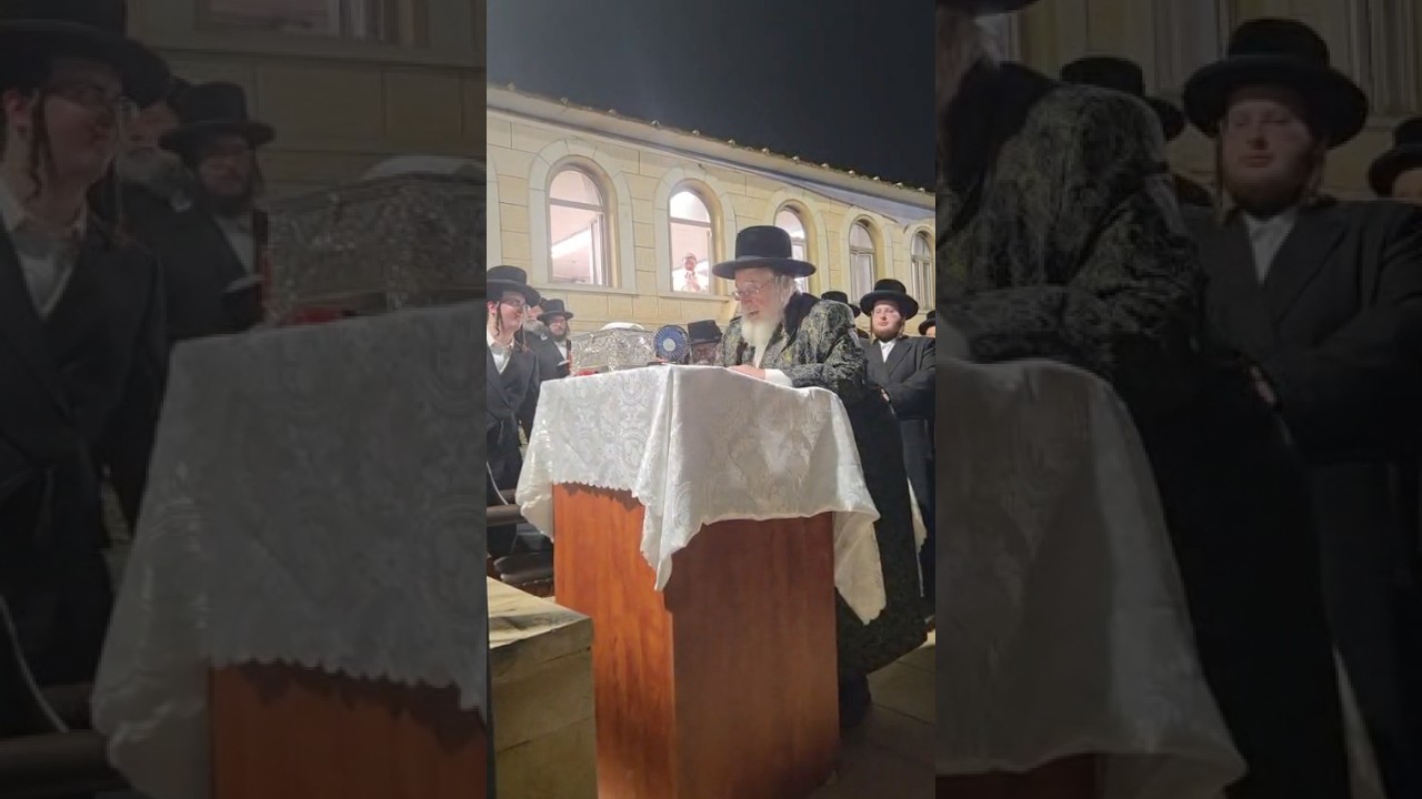 האדמו״ר מספינקא בספירת העומר במירון