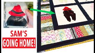 ✅ Overall Sam has been QUILTED | How I quilted the vintage rescue blocks!