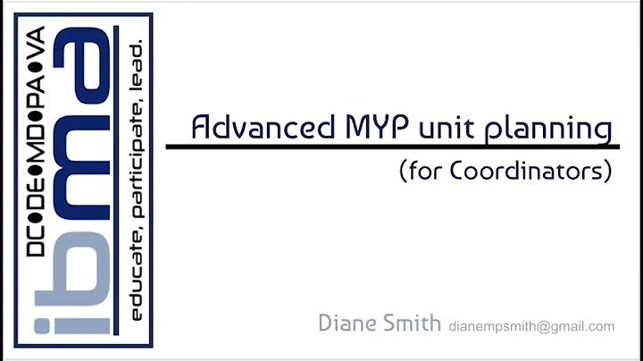 Advanced MYP Unit Planning for Coordinators (IBMA)