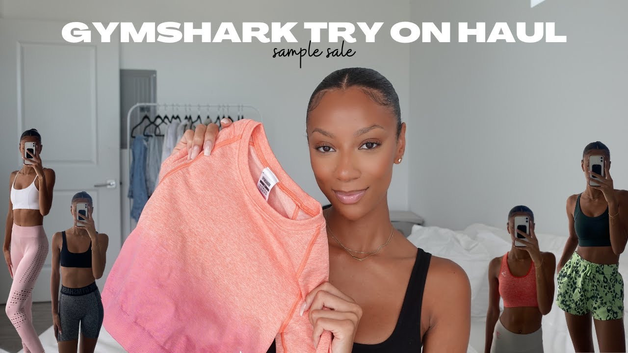 GYMSHARK REVIEW + TRY ON HAUL sample sale, los angeles 2022 YouTube
