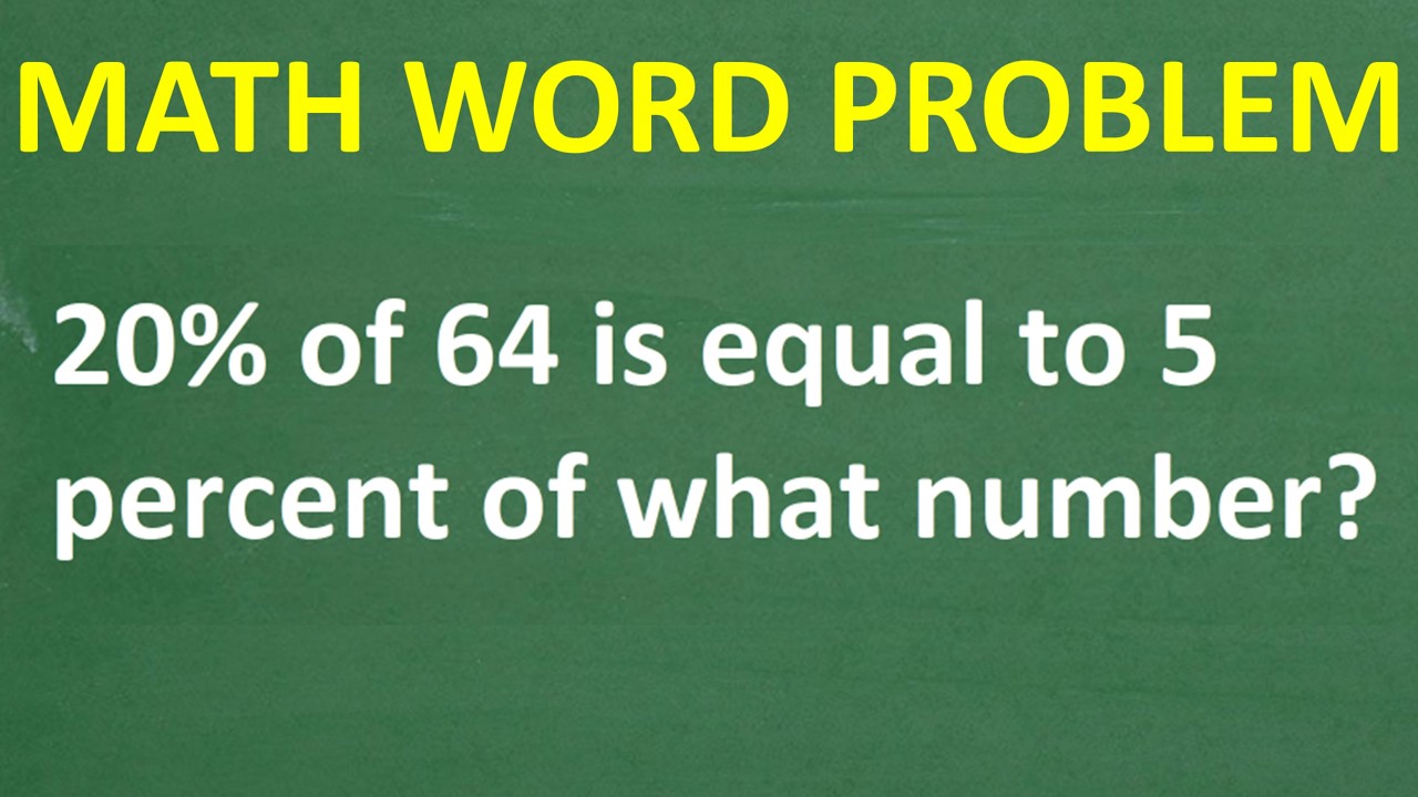 Percent Word Problem – how well do you know percent? - YouTube